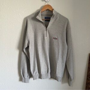 Pendleton Men’s 100% Cotton Quarter Zip Pullover Sweatshirt Western Embroidered